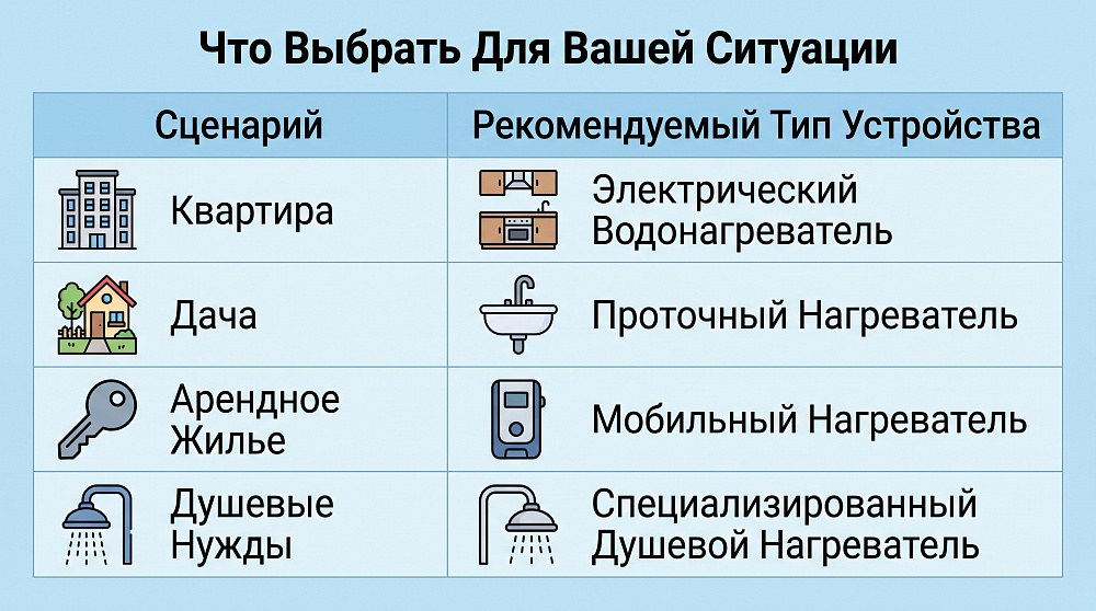 Что выбрать под свой случай