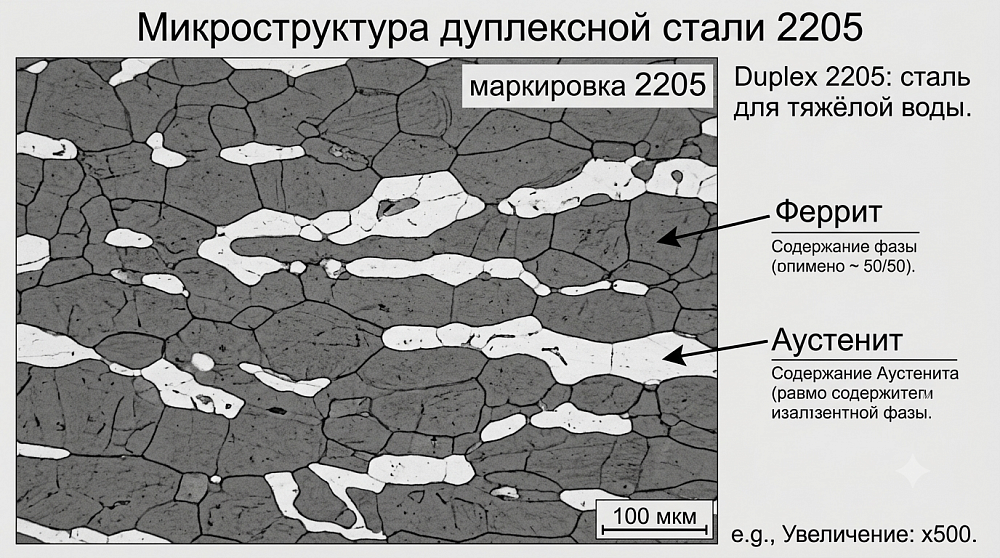 Duplex 2205: сталь для тяжёлой воды