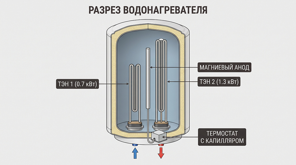 Мокрый ТЭН или сухой в восьмидесятке